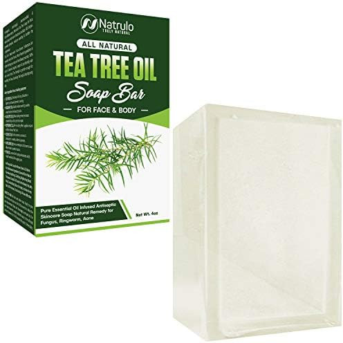 Tea Tree Oil Soap Bar for Face & Body, 4oz – Antifungal Antiseptic Natural Remedy Skin Cleanser – Pu | Amazon (US)