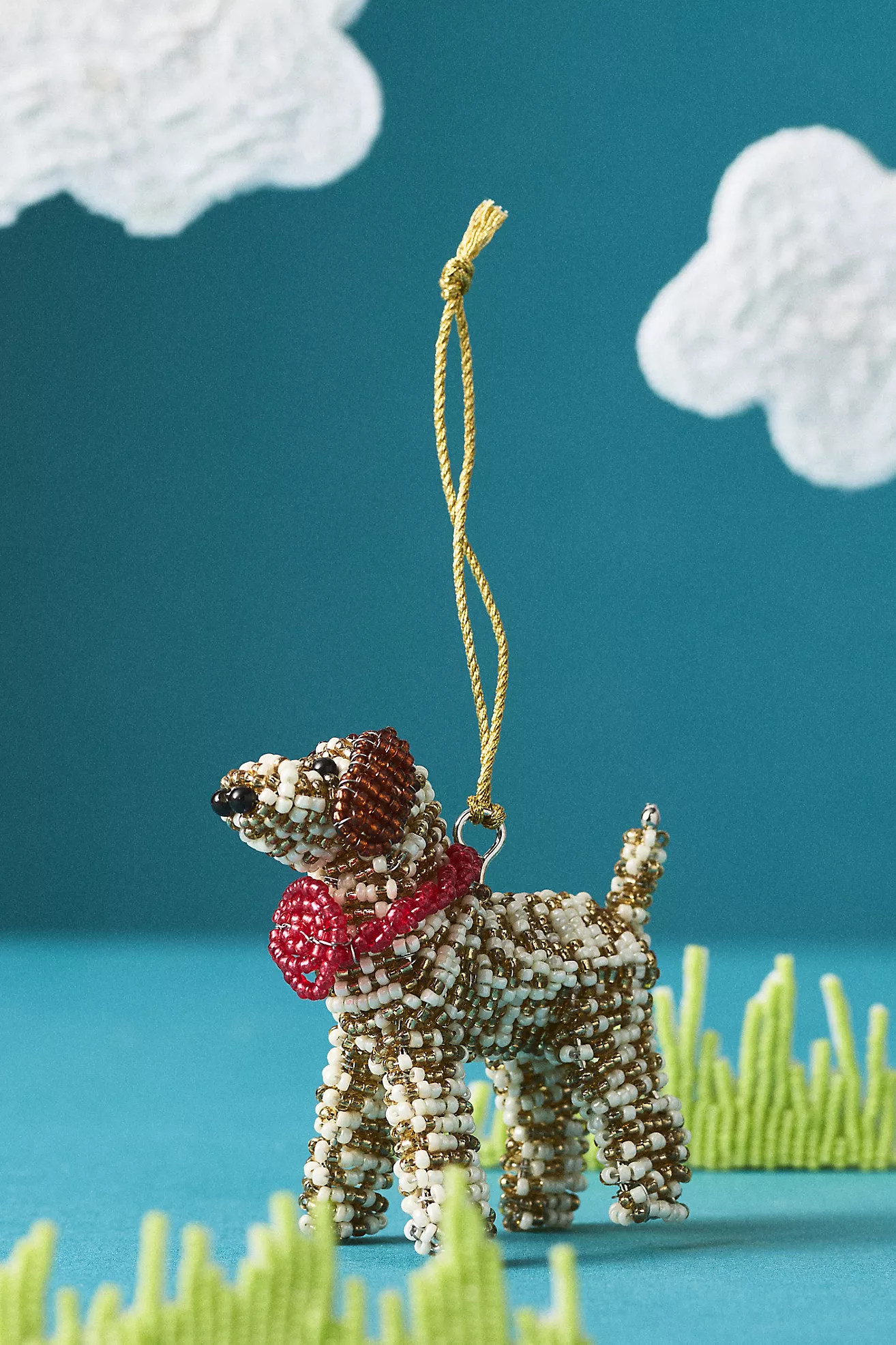 Beaded Dog Ornament | Anthropologie (US)
