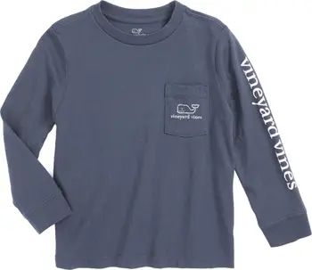 Kids' Whale Logo Long Sleeve Pocket Graphic Tee | Nordstrom