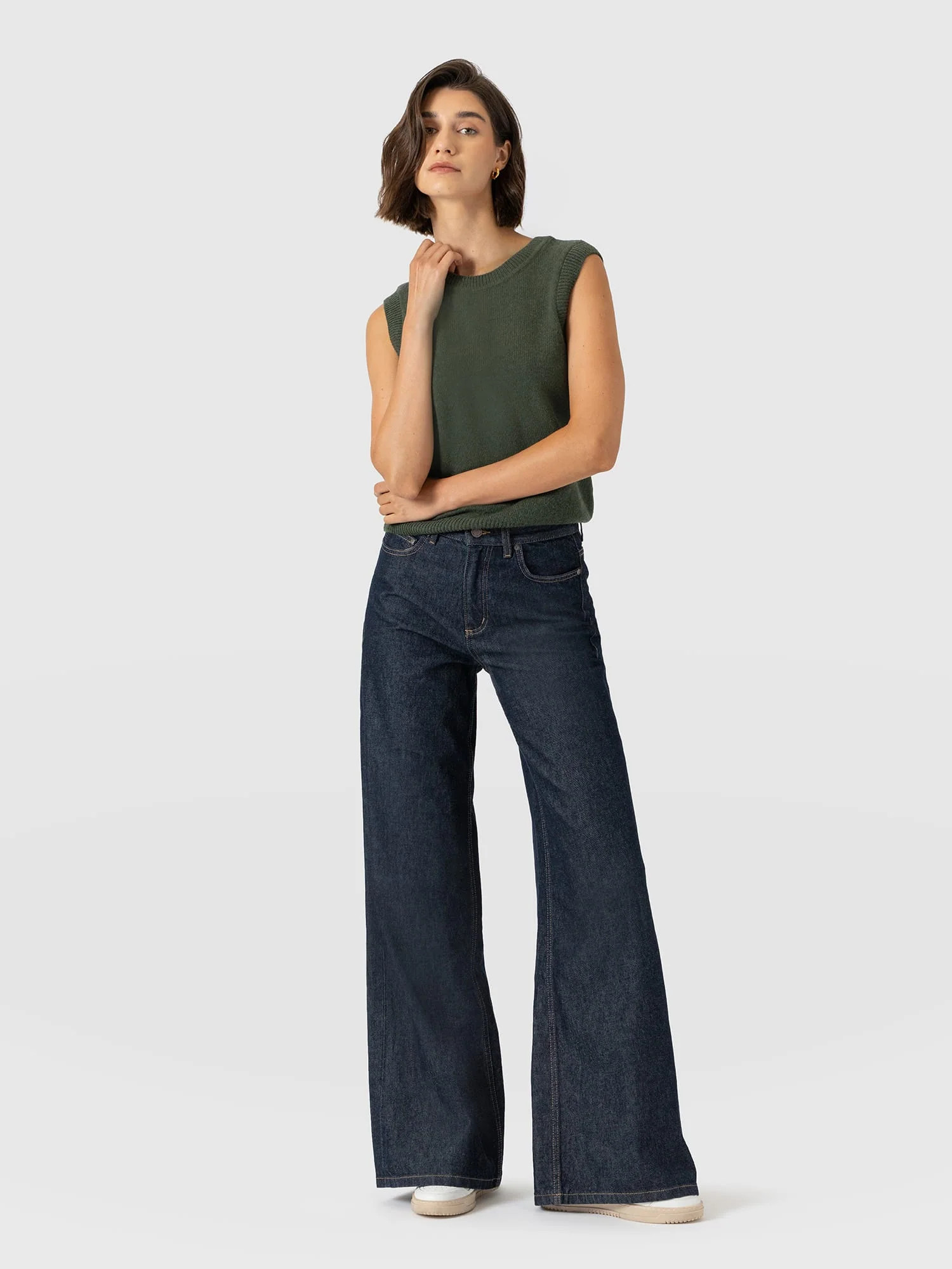 Ultra Wide Leg Jean - Indigo | Saint + Sofia UK