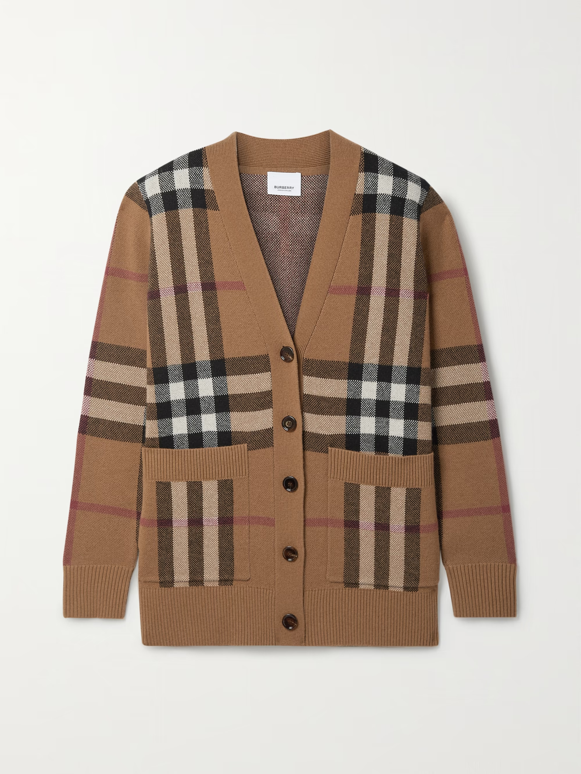 Checked wool and cashmere-blend cardigan | NET-A-PORTER (UK & EU)
