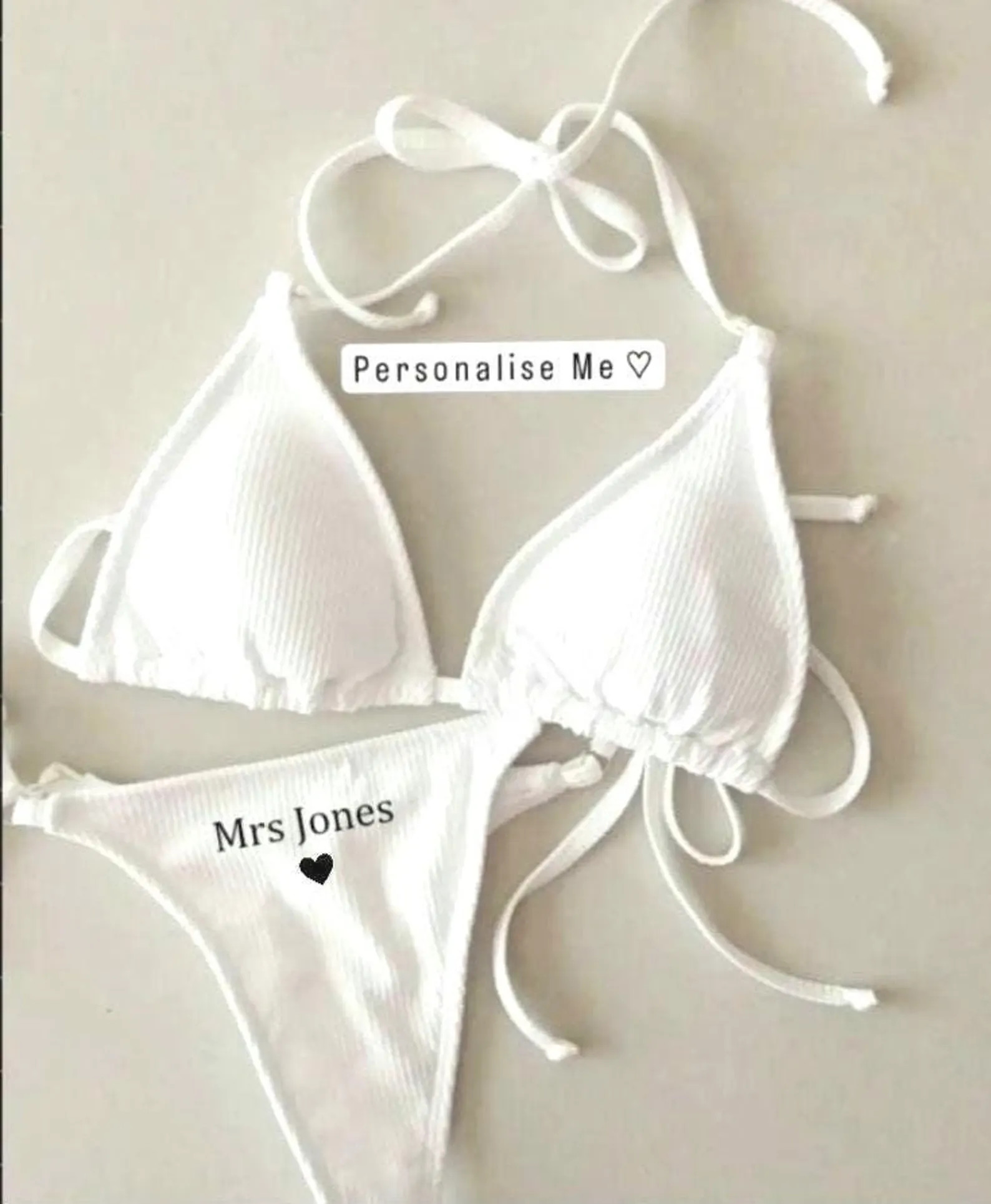 Bride Bikini,personalised Hen Party Bikini, Honeymoon Swimwear, Honeymoon Bikini, White Bride Cos... | Etsy (US)