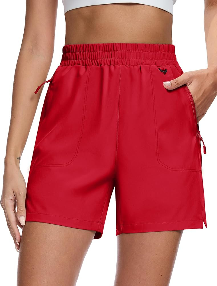 MAGCOMSEN Women's 5" Hiking Cargo Shorts UPF 50+ Quick Dry Lightweight Golf Athletic Casual Summe... | Amazon (US)