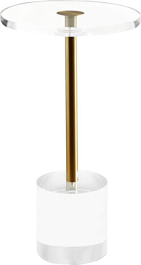 Artmaze Clear Acrylic End Table,Side Table,Round,for Office, Living Room and Bedroom,Easy Assembl... | Amazon (US)