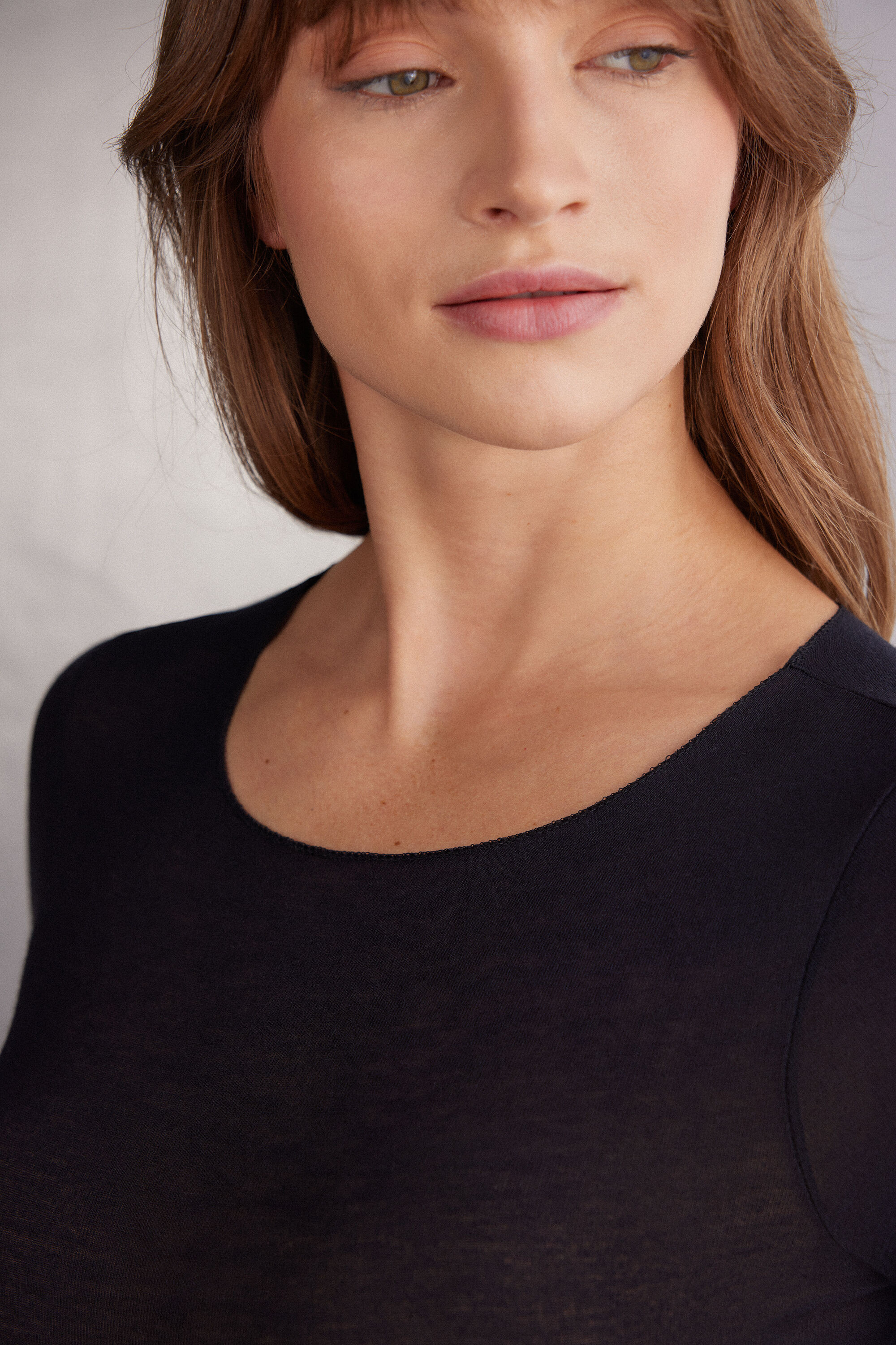 Modal and Cashmere Long-Sleeve Bodysuit - Intimissimi | Intimissimi (US)