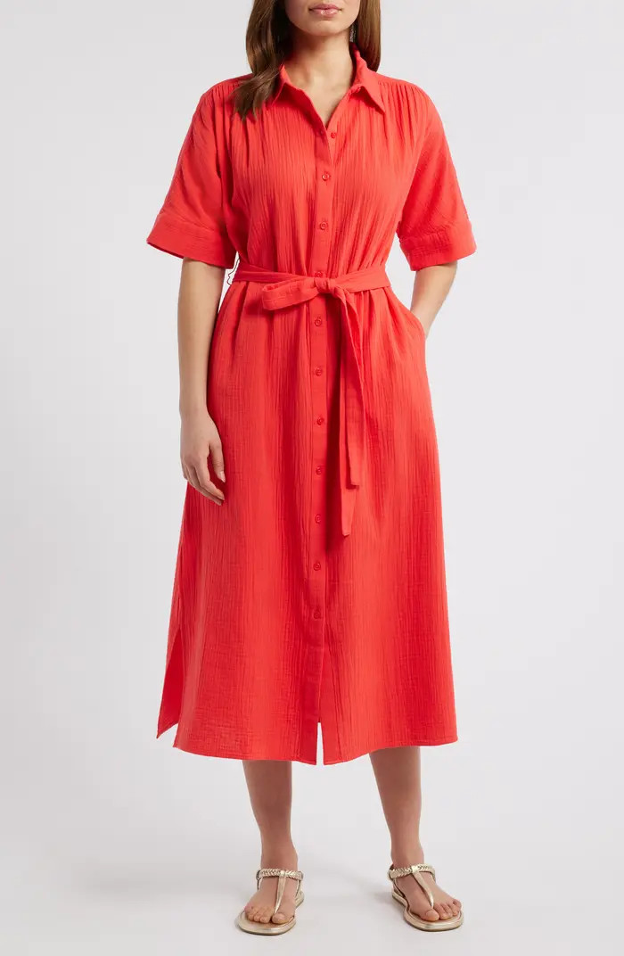 Belted Maxi Shirtdress | Nordstrom
