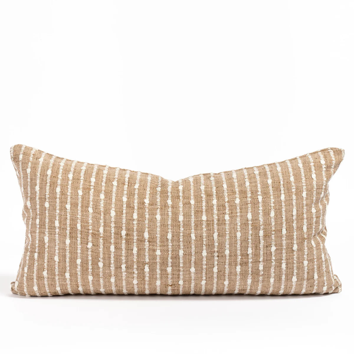 Arren Stripe 12x24 Lumbar Pillow, Burlap | Tonic Living