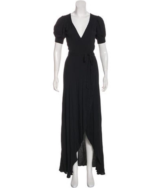 Reformation Maxi Wrap Dress Black Reformation Maxi Wrap Dress | The RealReal