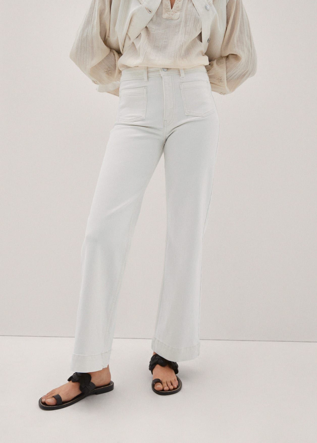 Wide-leg jeans with pockets | MANGO (US)