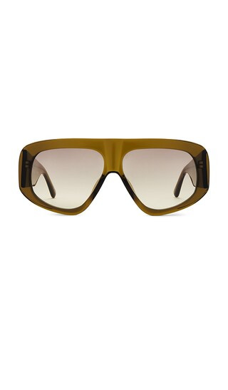 X Linda Farrow ATTICO 57 Sunglasses in Olive, Silver, & Mustard Gradient | Revolve Clothing (Global)