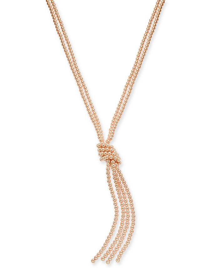 Charter Club Colored Imitation Pearl Knotted Lariat Necklace, 28 | Macys (US)