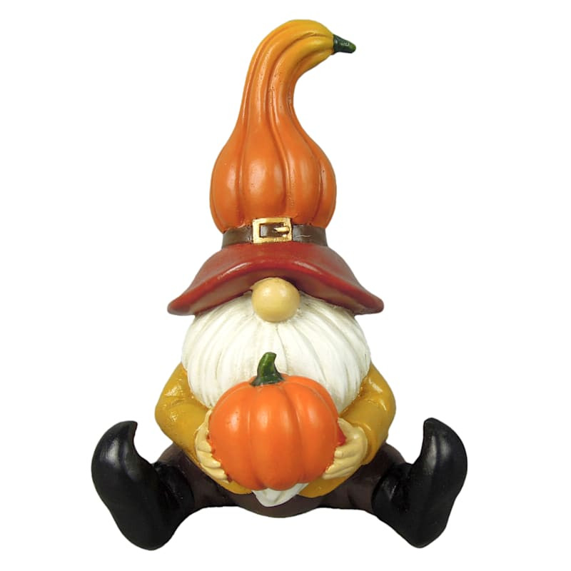 Small Pumpkin Gnome Figurine, 5.9" | At Home