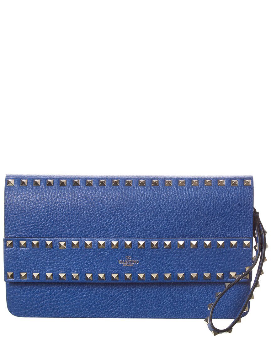 Valentino Rockstud Leather Clutch | Gilt