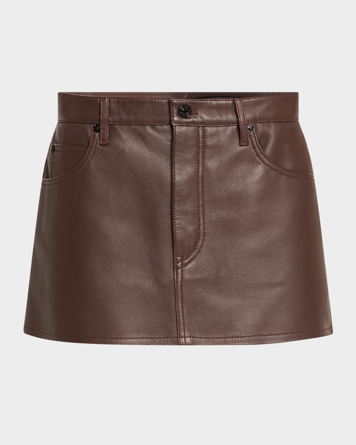 The Leather Mini Skirt | Neiman Marcus