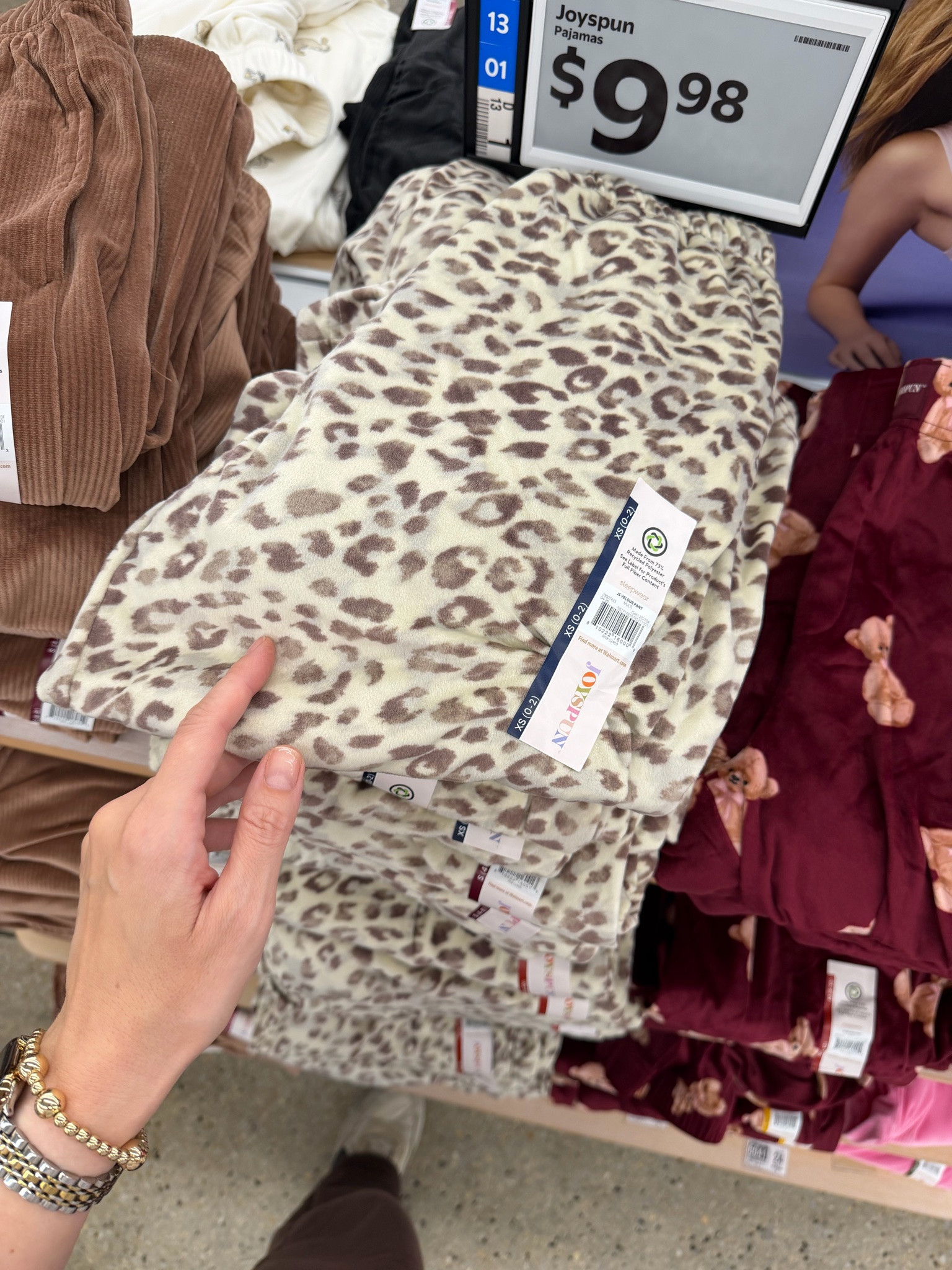 The viral velour pajama pants are back in new colors and prints! Run small, go up one size. I got the medium. #walmartfashion