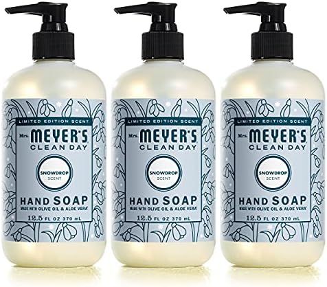 Mrs. Meyer's Hand Soap, Made with Essential Oils, Biodegradable Formula, Limited Edition Snowdrop... | Amazon (US)