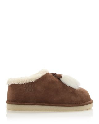 Women's Shearling Tassel Slippers | Bloomingdale's (US)