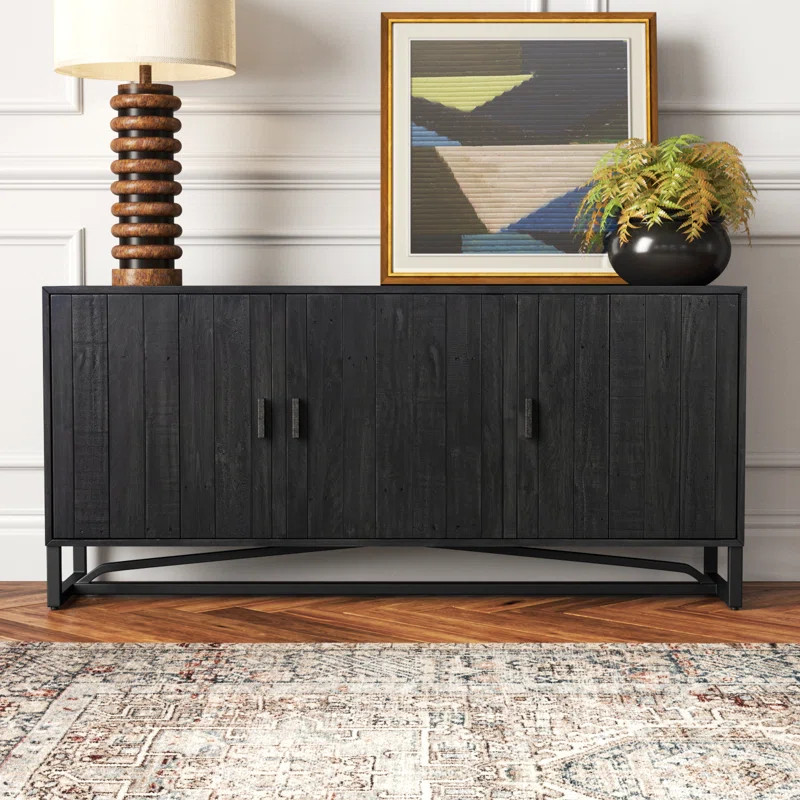 Lopez 68" Wide Pine Wood Sideboard | Wayfair North America