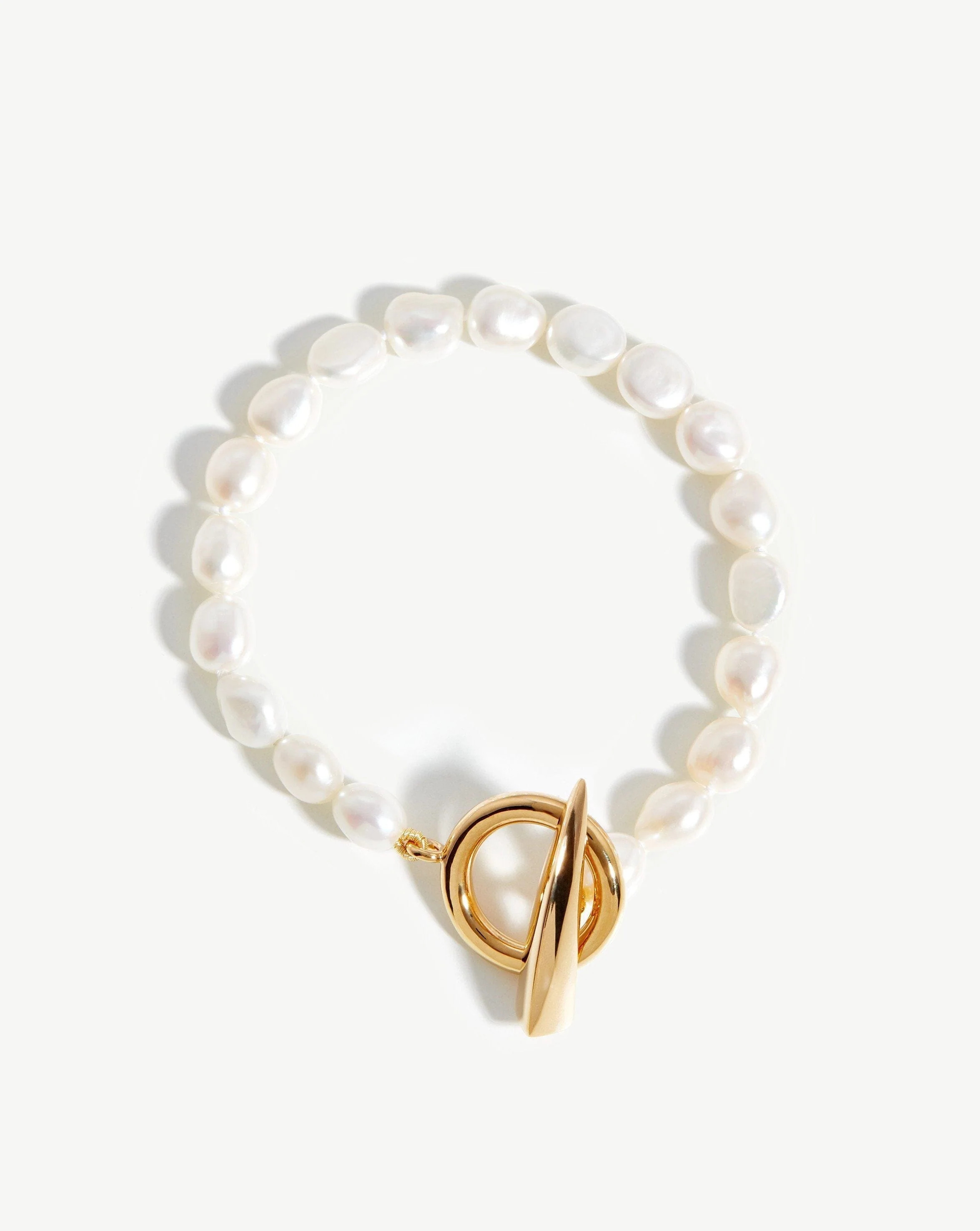 Baroque Pearl Claw T-Bar Bracelet | 18ct Gold Vermeil/Pearl | Missoma US