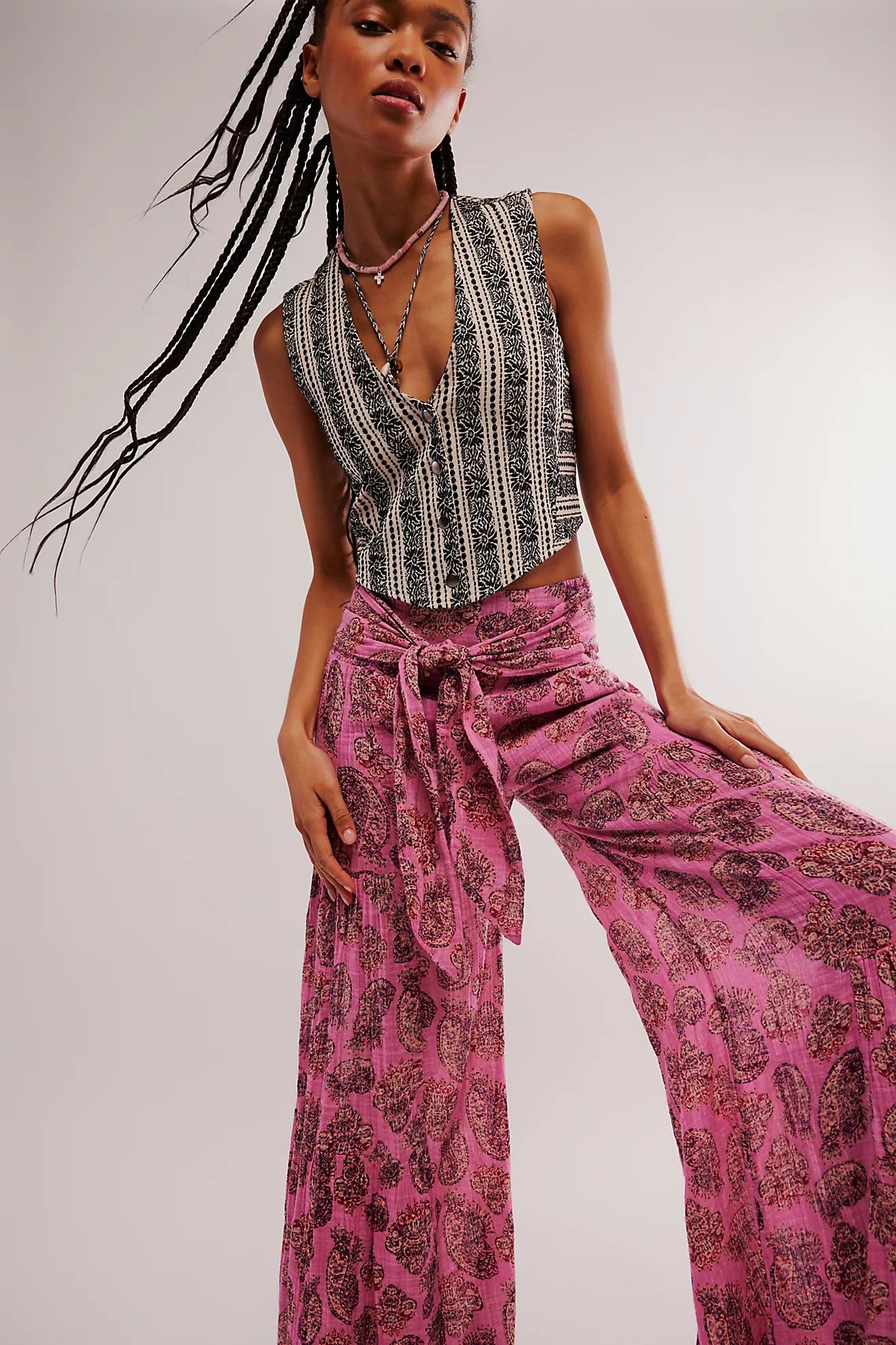 FP One Good Day Printed Wide-Leg Pants | Free People (Global - UK&FR Excluded)