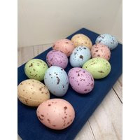 Decorative Miniature Speckled Pastel Easter Eggs, Plastic Mini Small Artificial Eggs | Etsy (US)