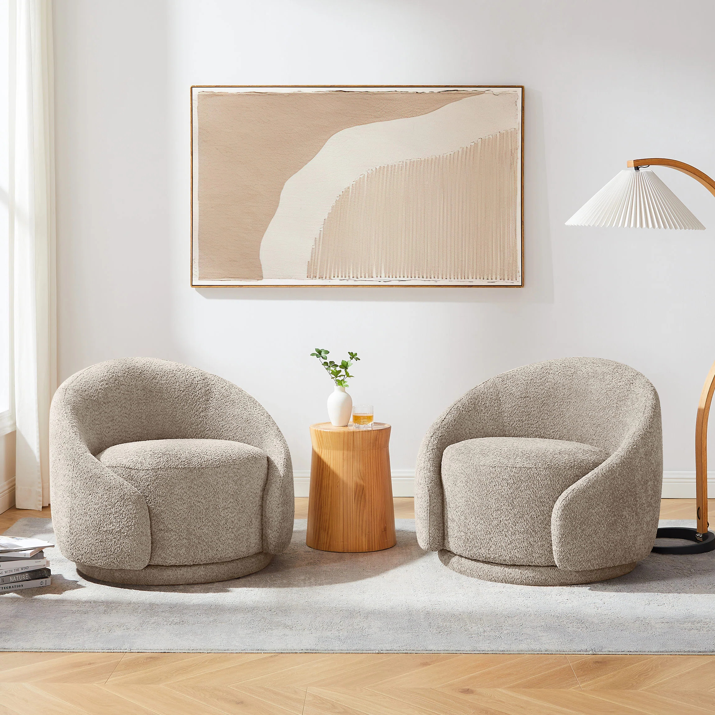 Brayden Studio® Blaklee 34.25'' Wide Swivel Barrel Chair & Reviews | Wayfair | Wayfair North America