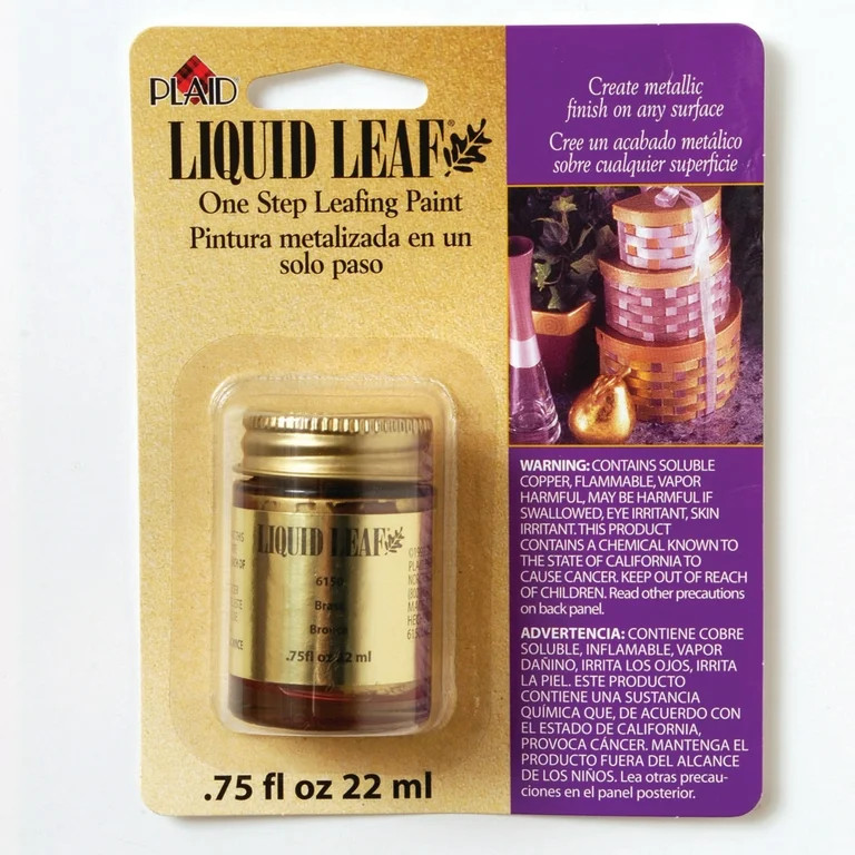 Plaid Liquid Leaf, Brass | Walmart (US)