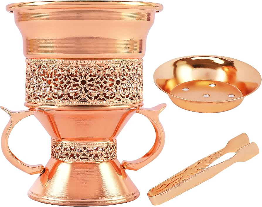 Metal Frankincense Resin Incense Burner, Incense Censer, Portable Bakhoor Burner, Charcoal Bakhoo... | Amazon (US)