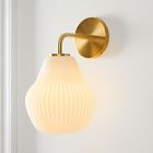 Sculptural Glass Ribbed Sconce (7.5") | West Elm (US)