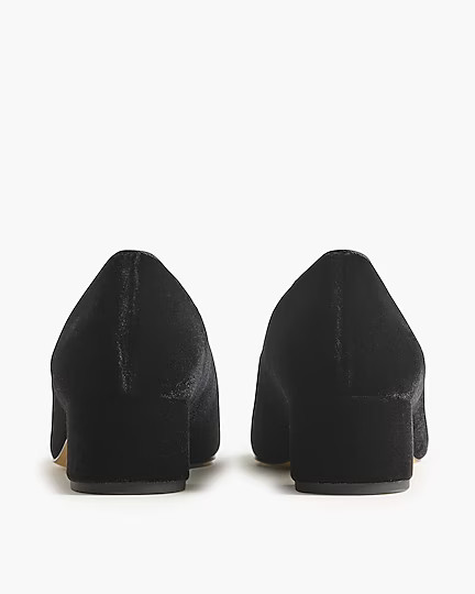 Velvet bow tie–heeled Mary Janes | J.Crew Factory