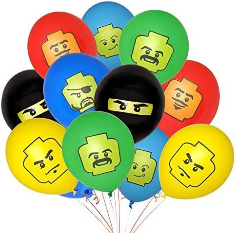 Giant Set of Brick-Theme Birthday 12-Inch Balloons (24-Pack) - 2020 Edition - 12-Inch Party Ballo... | Amazon (US)