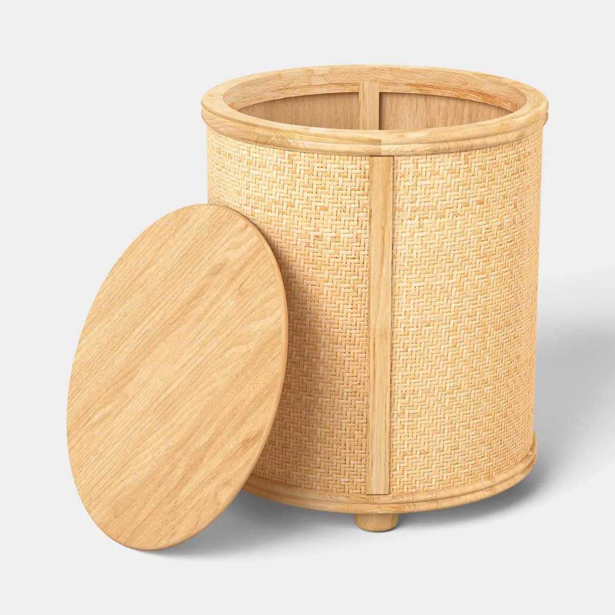 Woven Storage Accent Table with Removable Top and Rattan Weave Natural - Threshold™ | Target