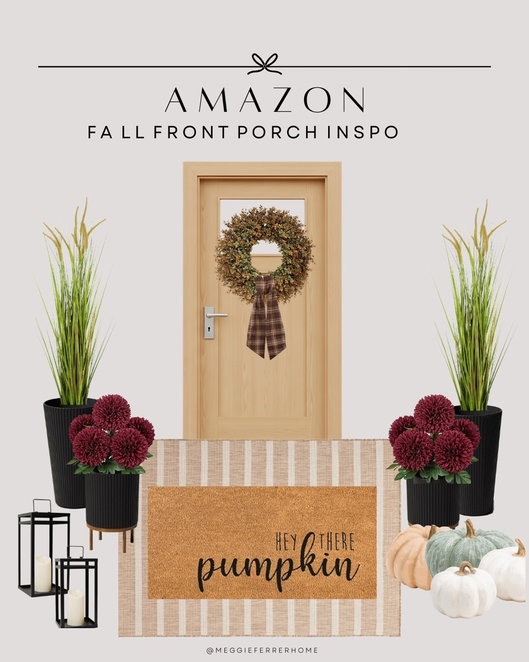 🍂 Fall front porch vibes I’m loving 🤎 This whole look came together with just a few Amazon finds, the “hey there pumpkin” doormat, layered striped rug, mums in tall planters, and the prettiest wreath with a plaid ribbon 🎃✨

It feels so warm + welcoming without being overdone, and the best part… everything’s super affordable and ships quick 🙌



#fallporchinspo #amazonhome #frontporchdecor #falldecorideas #LTKhome

#LTKHome #LTKSaleAlert #LTKSeasonal