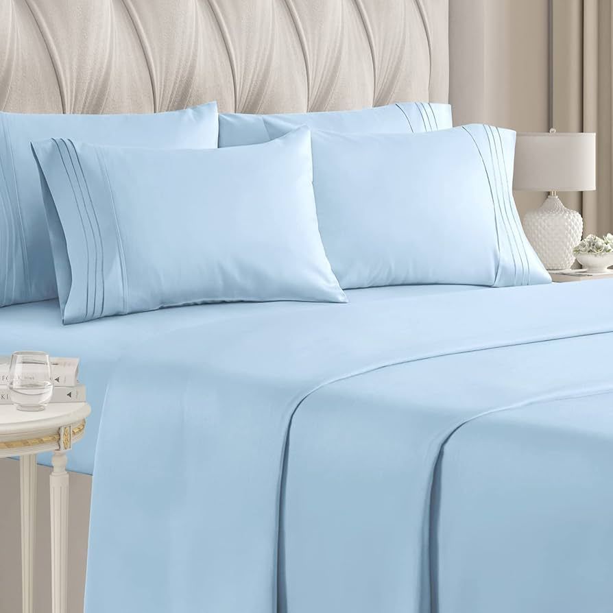 Queen Size Sheet Set - 6 Piece Set - Hotel Luxury Bed Sheets - Extra Soft - Deep Pockets - Easy F... | Amazon (US)