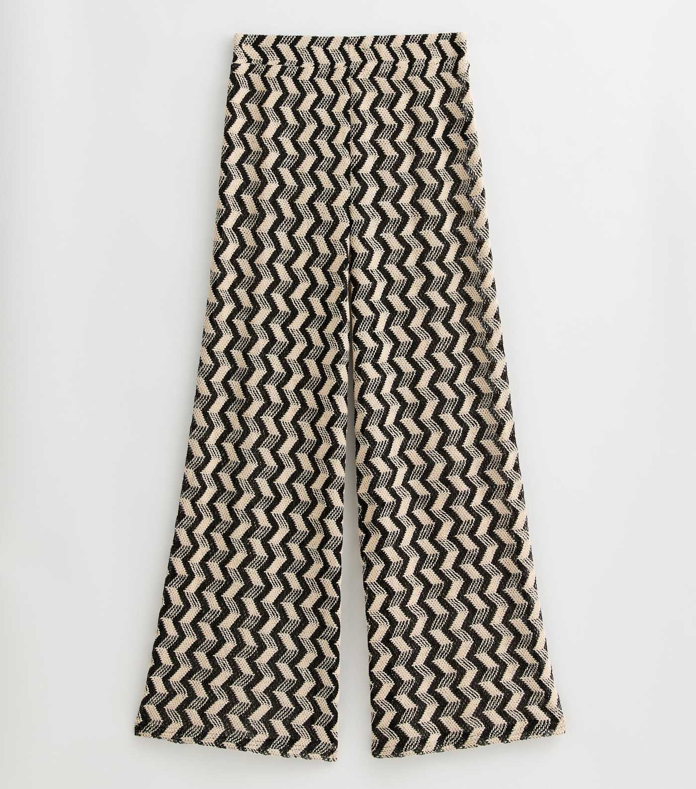 Black Chevron Crochet-Look Beach Trousers | New Look | New Look (UK)