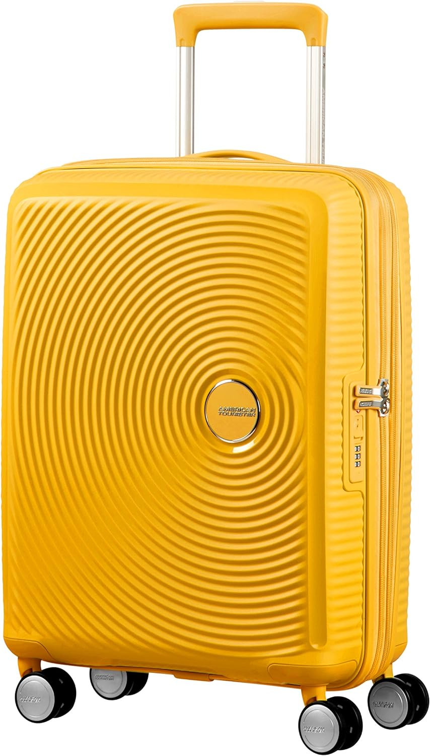 American Tourister Soundbox - Spinner 55/20 Tsa Exp, Expandable Maleta, S (55 cm - 41 L), Amarill... | Amazon (ES)