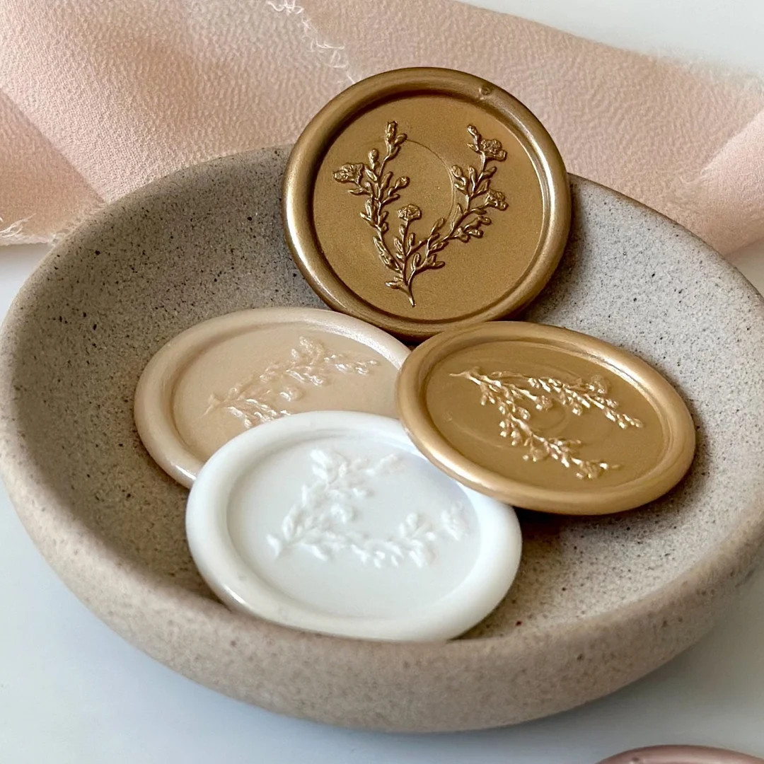 Botanical Wax Seal Stickers - Wedding Envelope Wax Seal- Custom Wax Seal - Seating Chart Wax Seal... | Etsy (US)