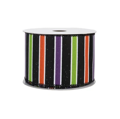 Spooky Stripe Halloween Ribbon - 2.5" | Fig and Dove