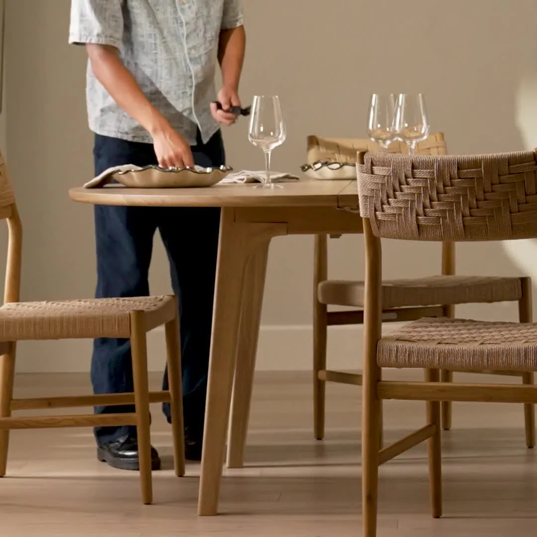 Plumas 55" - 74.75" Extendable Dining Table - White Oak | Article