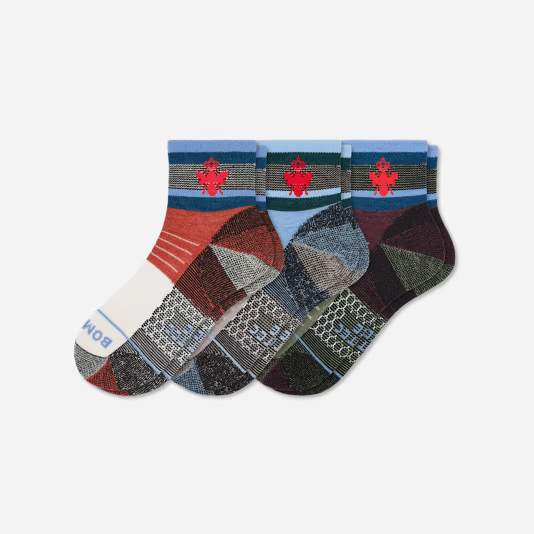 Cotopaxi x Bombas Merino Wool Blend Hiking Quarter Sock 3-Pack | Bombas