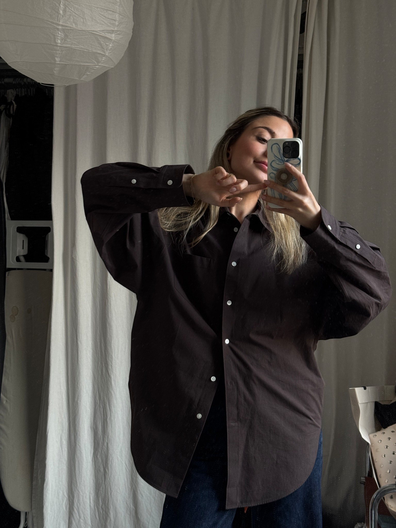 Batwing brown shirt 

#LTKautumn