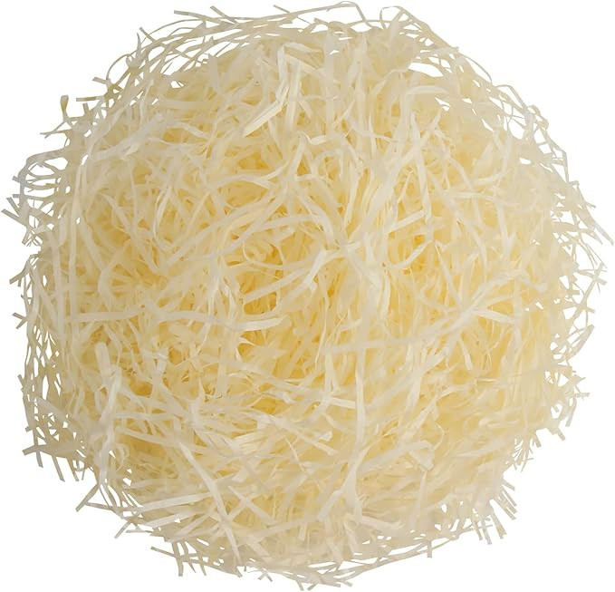 DIYASY Milk White Shredded Paper,7 Oz Raffia Grass Crinkle Cut Paper for Easter Basket Filler and... | Amazon (US)