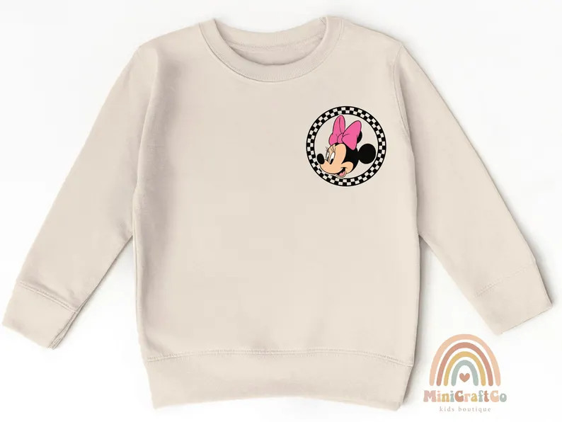 Checkered Mickey And Friends Toddler Sweatshirt, Toddler Boy Gift, Minnie Mouse, Mickey And Co Cr... | Etsy (US)