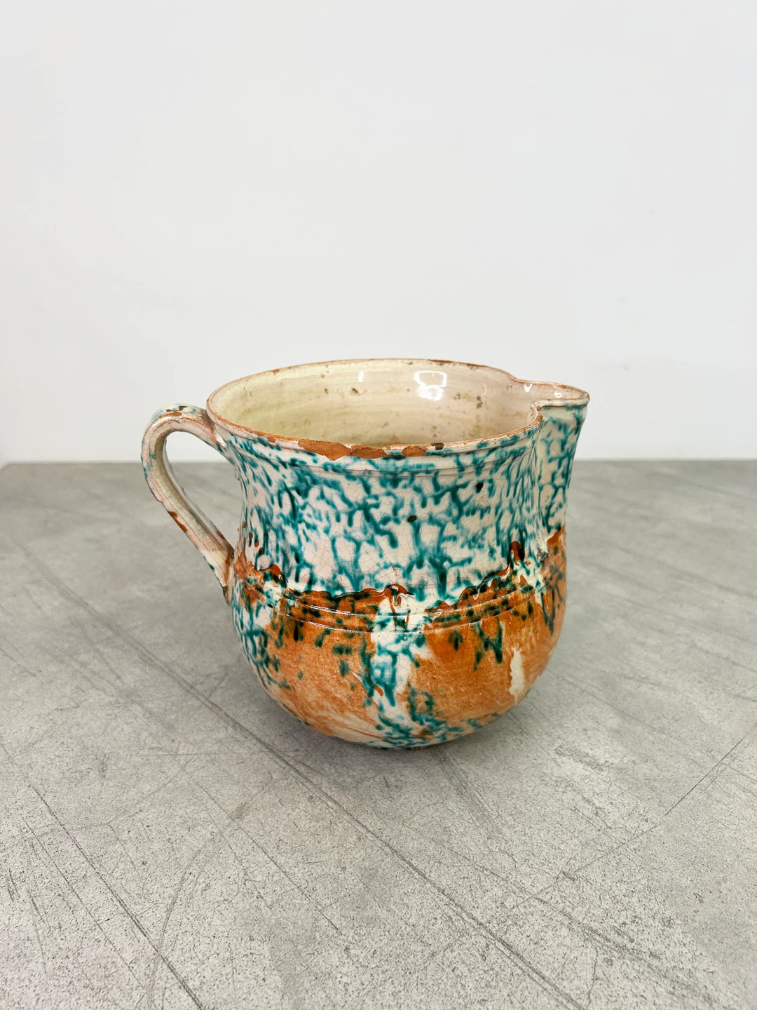 Antique Sicilian Green Splatter Jug - Etsy | Etsy (US)