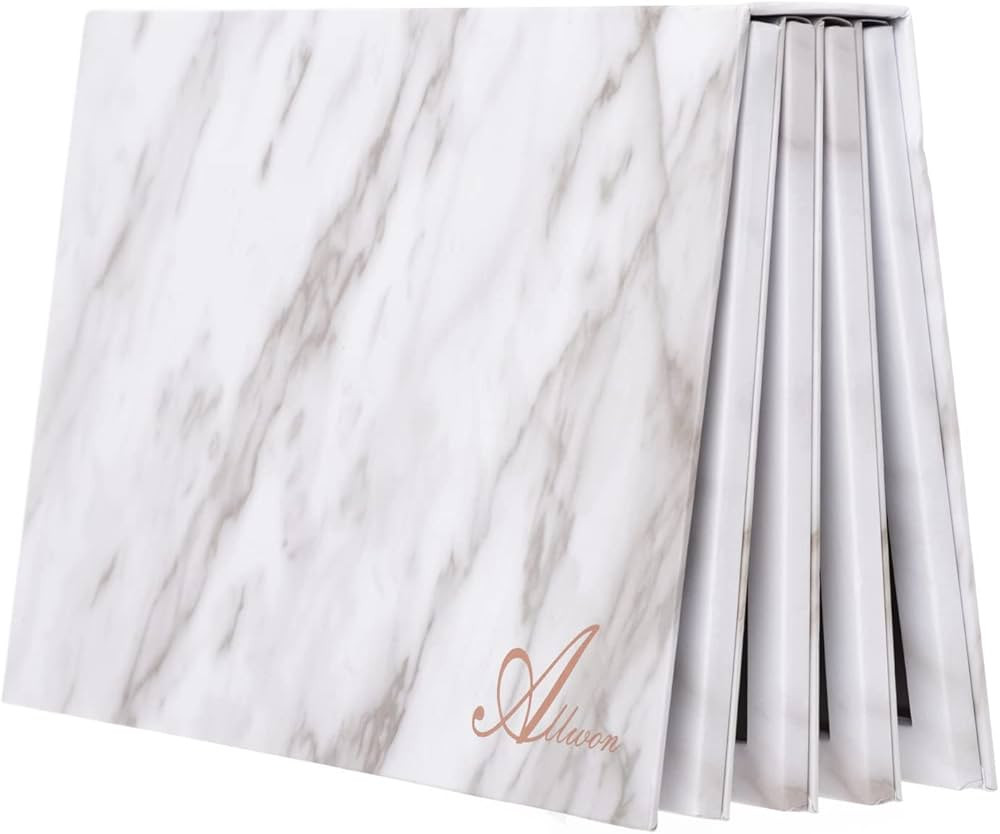 Allwon 4-Layer Book Shaped Marble Magnetic Palette Large Empty Makeup Palette Storage Box for Eye... | Amazon (US)