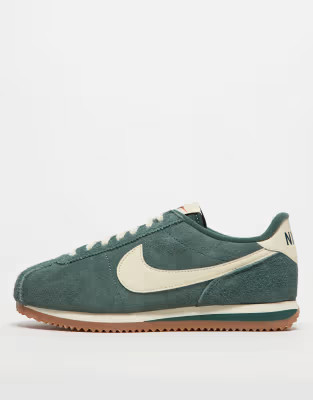 Nike Cortez Suede sneakers in green and white | ASOS (Global)