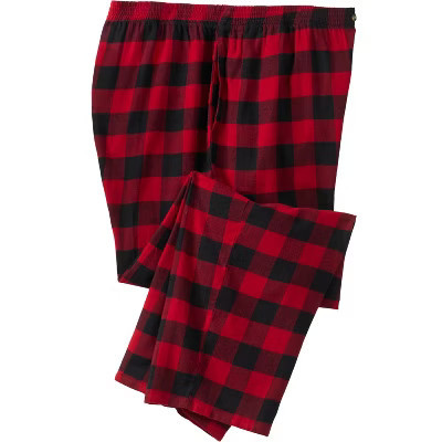 KingSize Flannel Plaid Pajama Pants - L, Red Buffalo Check | Target