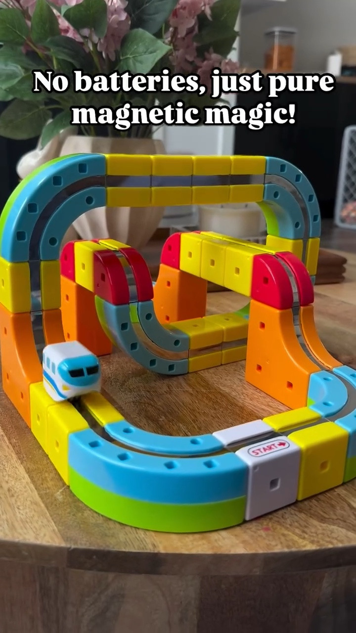 This is NOT your average train set… it climbs, loops, even races sideways! The Klick Rail electric train set = hours of fun for kids (and a little quiet time for moms 😉). It’s the perfect gift for ages 3–8 🎁🙌

#LTKKids #LTKFindsUnder50 #LTKSaleAlert
