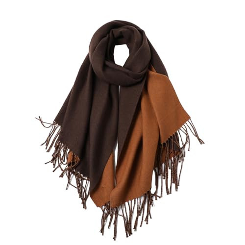 maamgic Womens Feel Scarf Large Shawls and Wraps Light Blanket Scarf for Evening Dress Warm Daily Travel Office Coffee and Orange | Amazon (US)