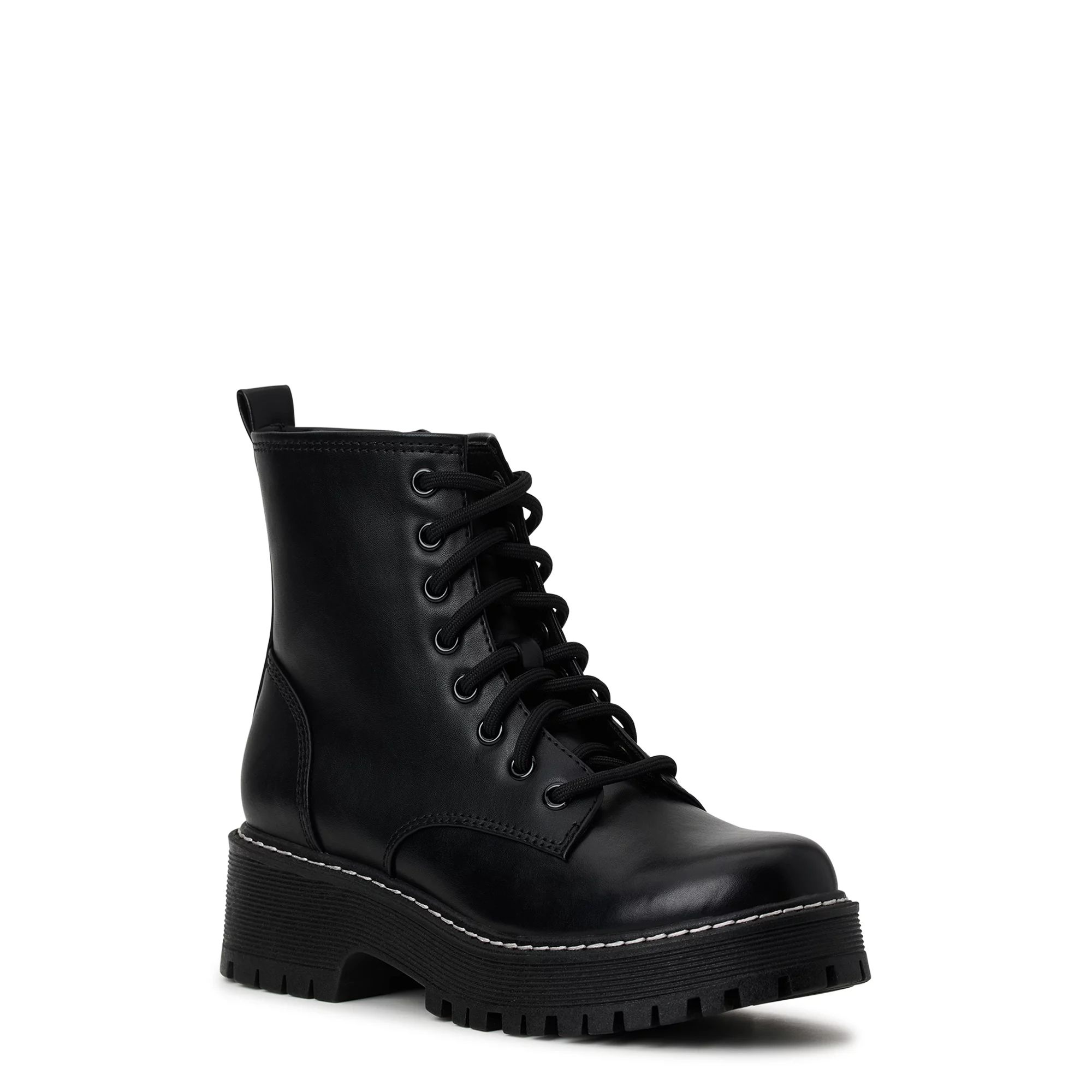 No Boundaries Women's Combat Boots, Sizes 6-11 & Wide Width | Walmart (US)